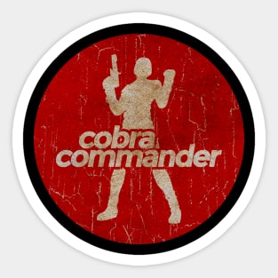 cobra commander - simple red circle vintage Sticker